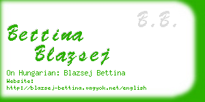 bettina blazsej business card